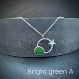 Seren Sterling Silver Star Sea Glass necklace