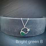 Seren Sterling Silver Star Sea Glass necklace