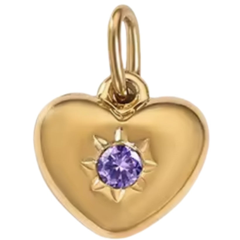 February Birthstone Heart