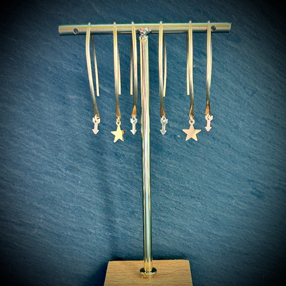 Glimmer Gold drop earrings collection