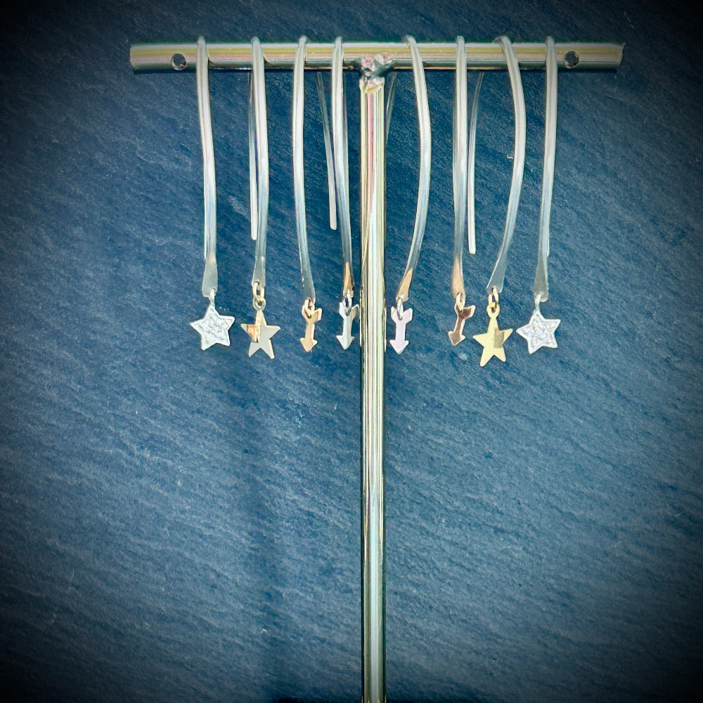 Glimmer Silver drop earrings collection