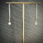 Glimmer drop earrings Silver sparkle stars