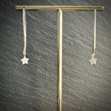 Glimmer drop earrings Silver sparkle stars