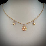 Gold Filled Drift Tide Sand dollar choker necklace