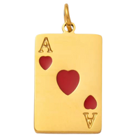 Gold Ace of hearts card