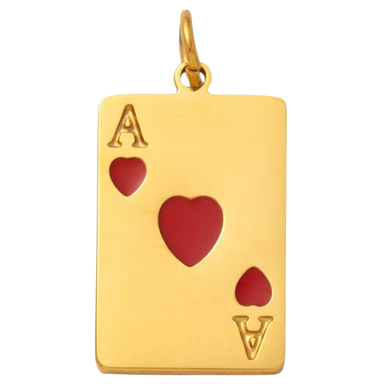 Gold Ace of hearts card
