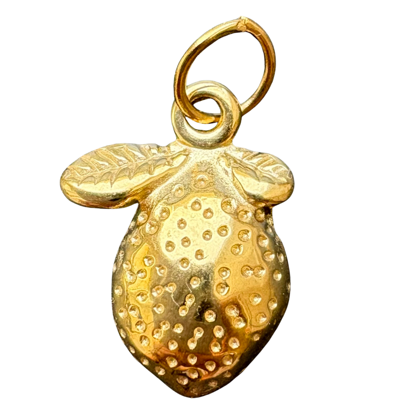 Gold lemon charm bar charm