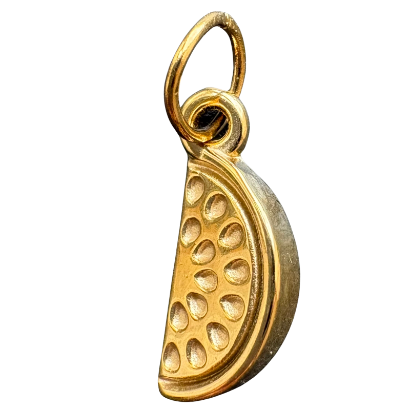 Watermelon gold charm bar charm