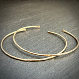 Hammered Gold cuff bangles