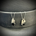 Heart Stopper black heart necklace sterling silver