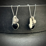 Heart Stopper black heart necklace