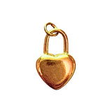Charm Bar charm Heart padlock