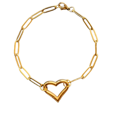 Heart Carabiner bracelet  7"