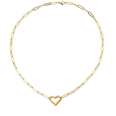 Heart Carabiner Necklace  18"