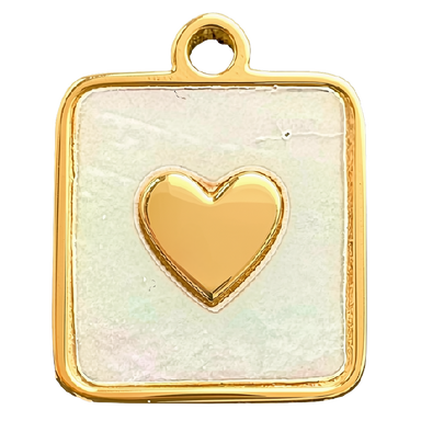 Pearly heart rectangle