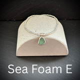 Sterling Silver Sea Glass stacking bracelet