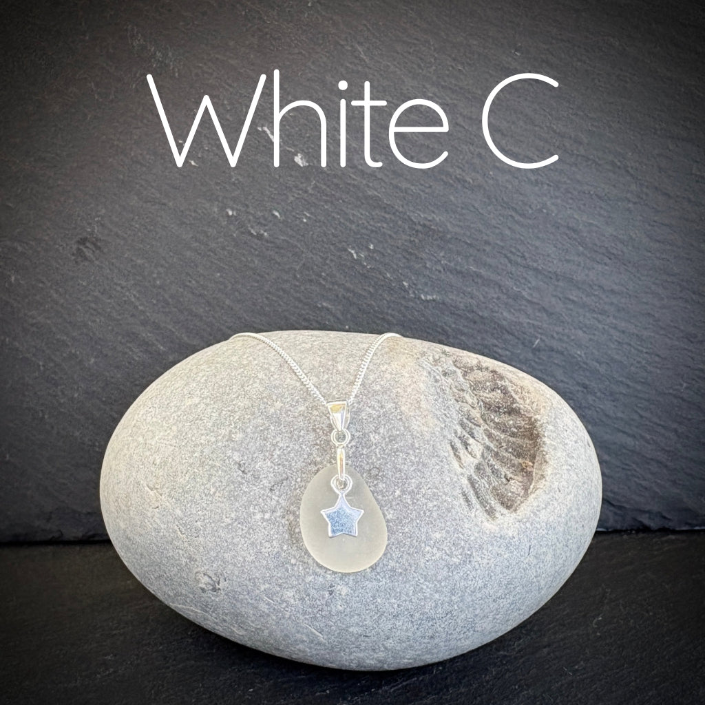 Small Sea Glass necklace with star charm