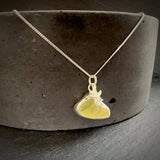 Sea Glass necklace with Silver starfish charm