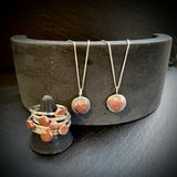 Calon Lân Sterling Silver with Copper heart necklace