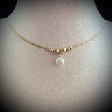 Pearl drop beaded necklace