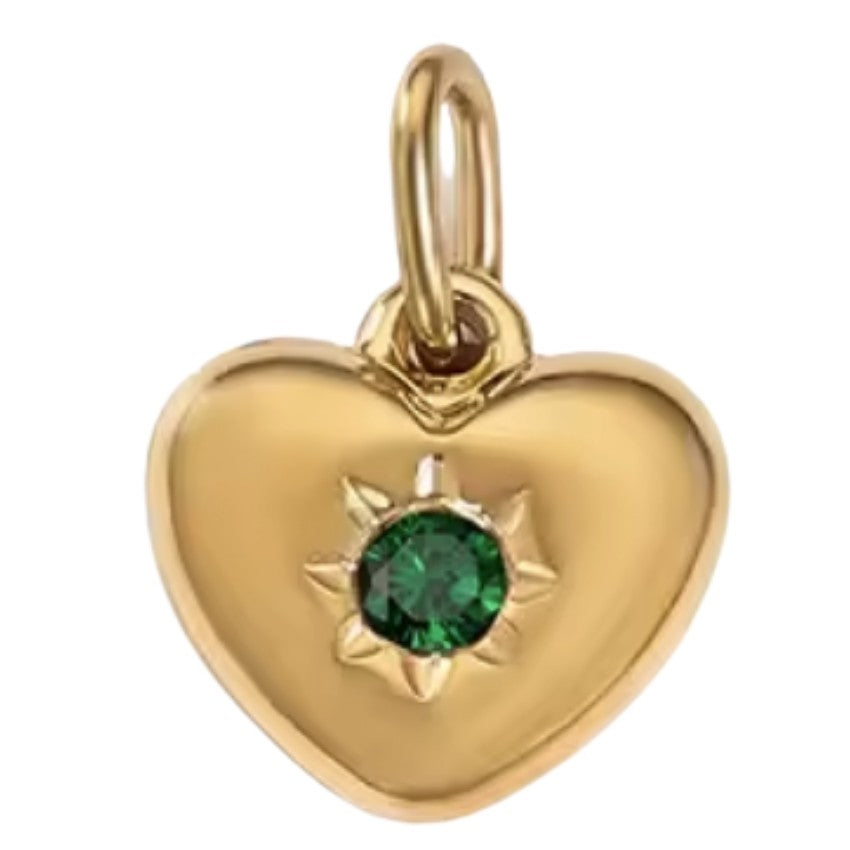 May Birthstone Heart
