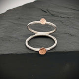 Orbit Sterling silver and Copper ring
