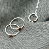Orbit Sterling Silver with Copper necklace