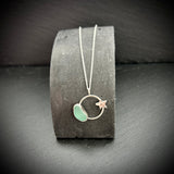 Pale turquoise Silver seren star necklace