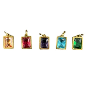 Coloured crystal charm