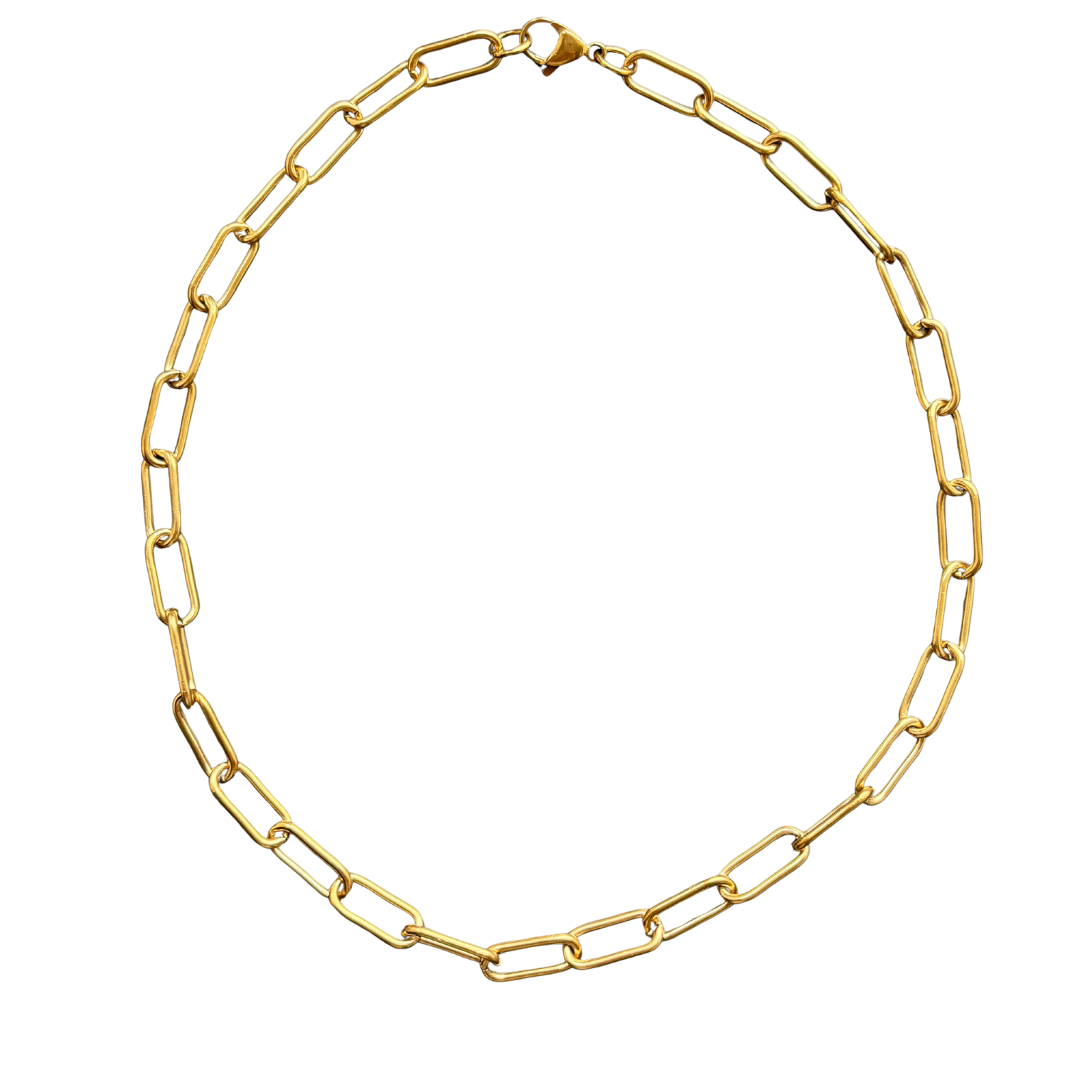 Rounded paperclip necklace  18"