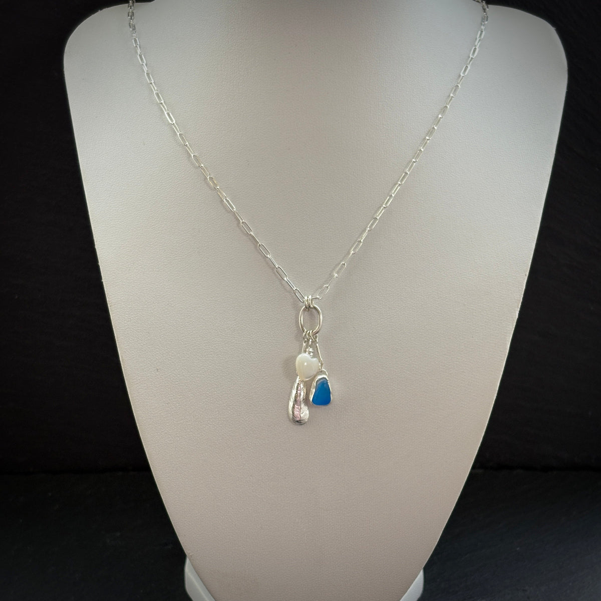 Sea_Glass_Sea_Talisman_charm_pendant_in_sterling_Silver_with_paperclip_chain_a