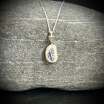 Sea Pottery and Sterling silver heart necklace b