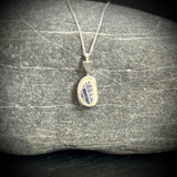 Sea Pottery and Sterling silver heart necklace b