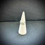 Sea foam Sea glass Sterling silver adjustable ring b