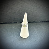 Sea foam Sea glass Sterling silver adjustable ring b