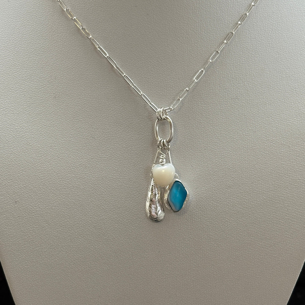 Sea_glass_Sea_Talisman_charm_necklace_with_Sterling_Silver_Paperclip_chain_d