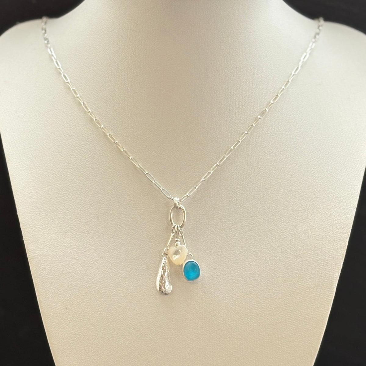 Sea_glass_Sea_Talisman_charm_necklace_with_Sterling_Silver_Paperclip_chain_e