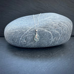 Sea glass necklace with silver dolphin