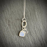 Silver Sea pottery stacking necklace