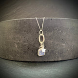 Silver Sea pottery stacking necklace