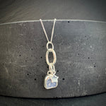 Silver Sea pottery stacking necklace
