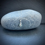 Silver sea glass dolphin necklace