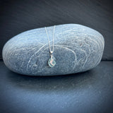 Silver sea glass dolphin necklace