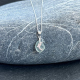 Silver sea glass dolphin necklace