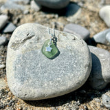 Small sea glass silver necklace Sea Green a