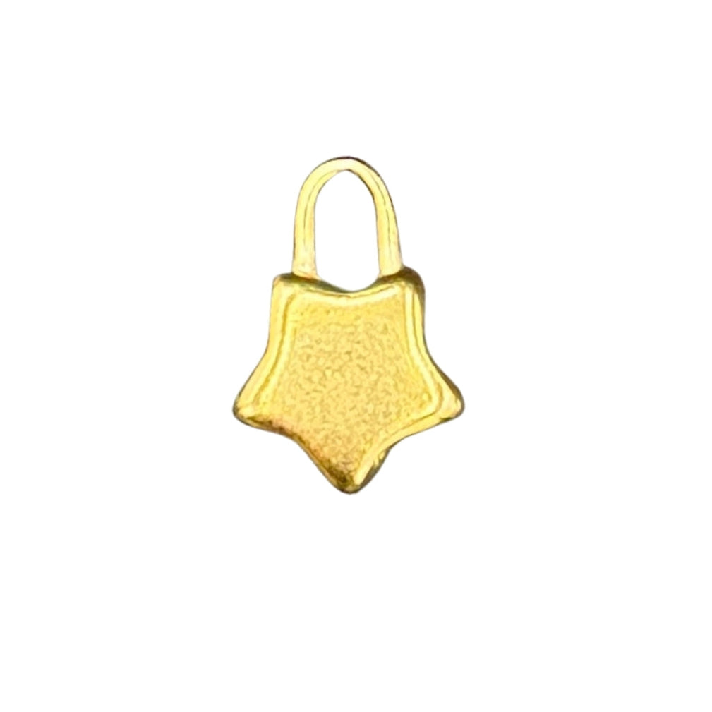 Star padlock charm