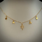 Starfall Gold choker necklace