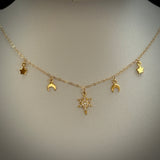Starfall Gold choker necklace