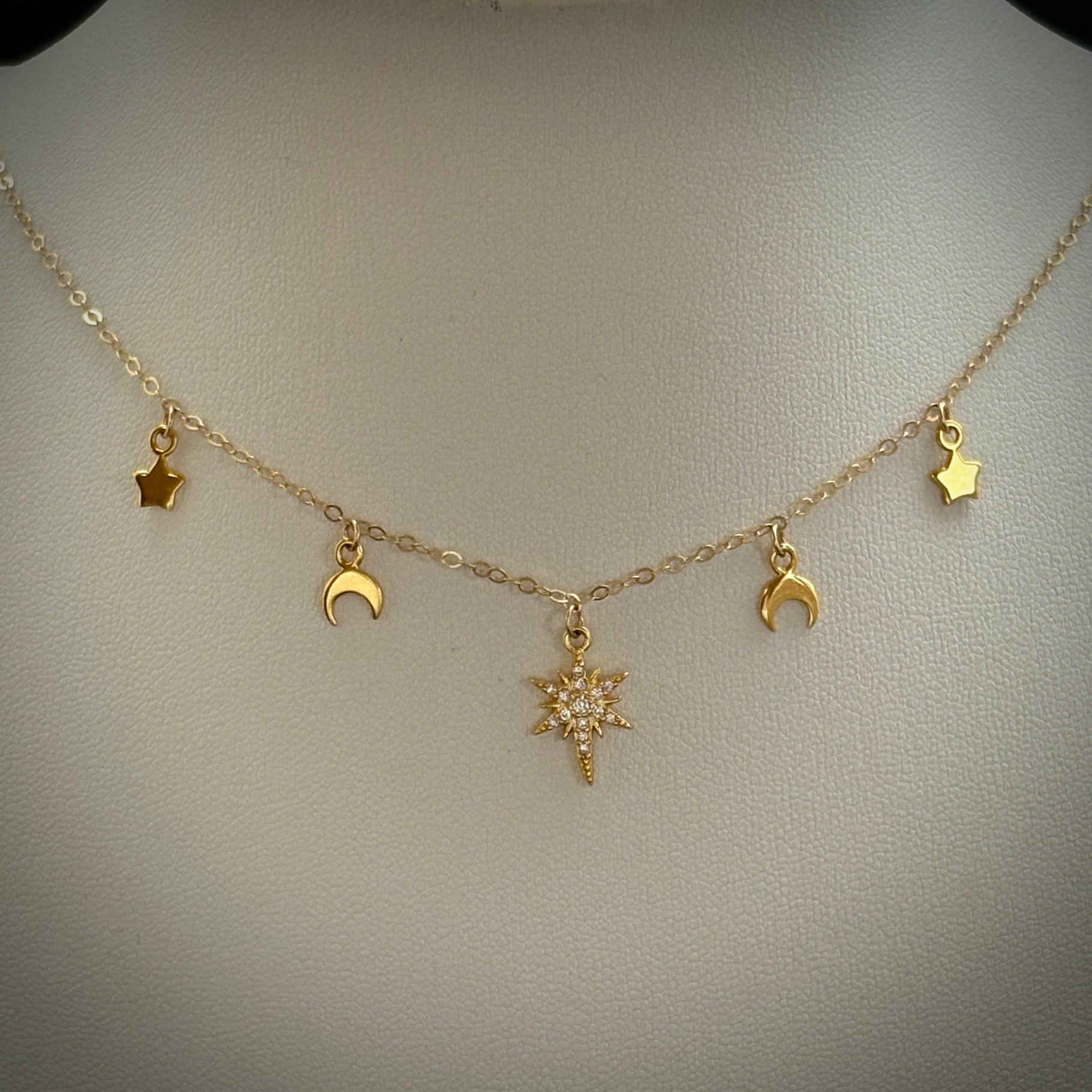 Starfall Gold choker necklace