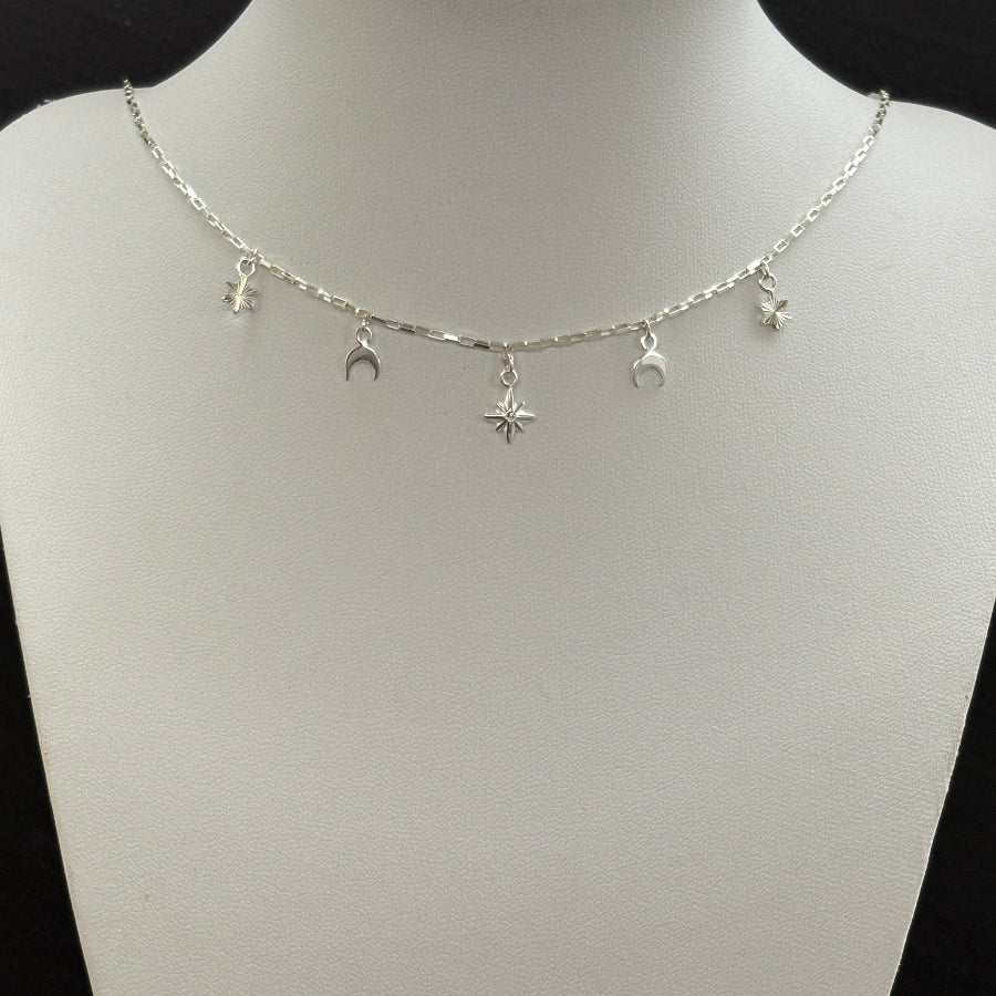 Starfall Sterling Silver choker necklace